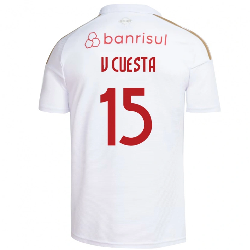 Danxen Dames Victor Cuesta #15 Wit Rood Uitshirt Uittenue 2026/27 T-Shirt België