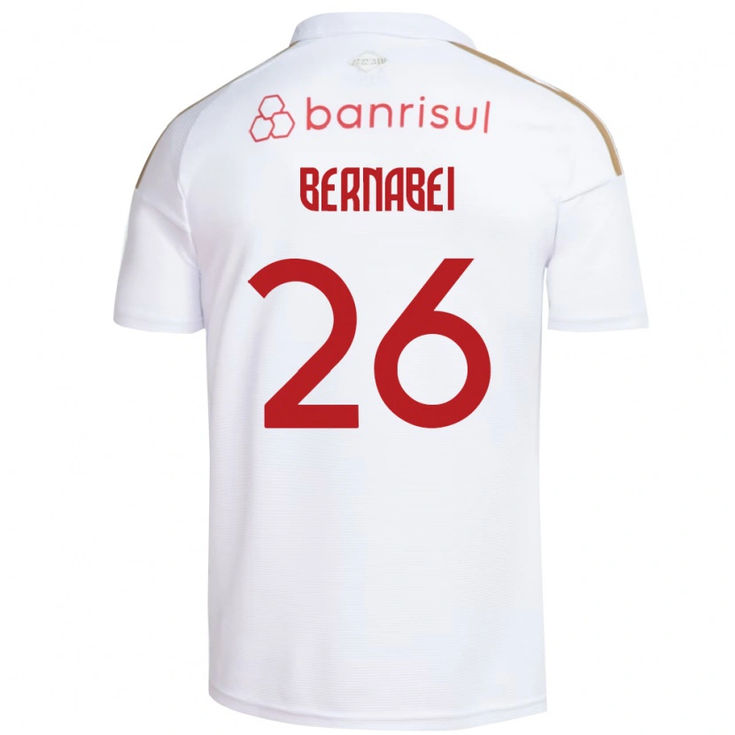 Danxen Dames Alexandro Bernabei #26 Wit Rood Uitshirt Uittenue 2026/27 T-Shirt België