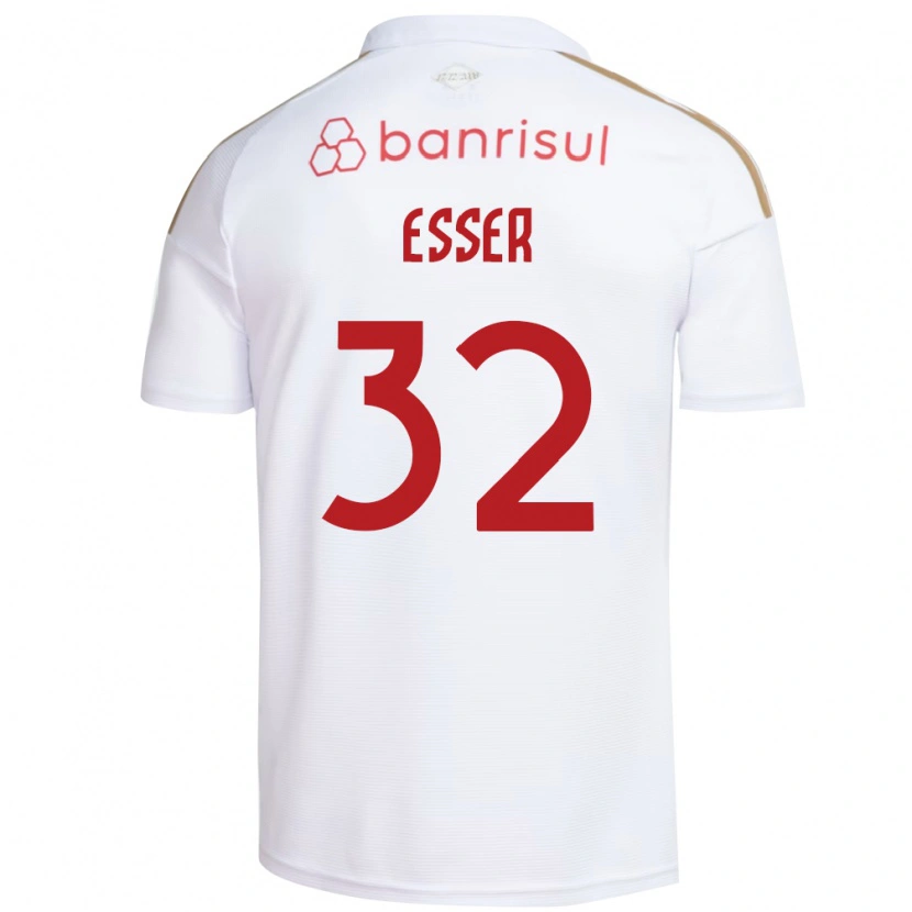 Danxen Dames Diego Esser #32 Wit Rood Uitshirt Uittenue 2026/27 T-Shirt België