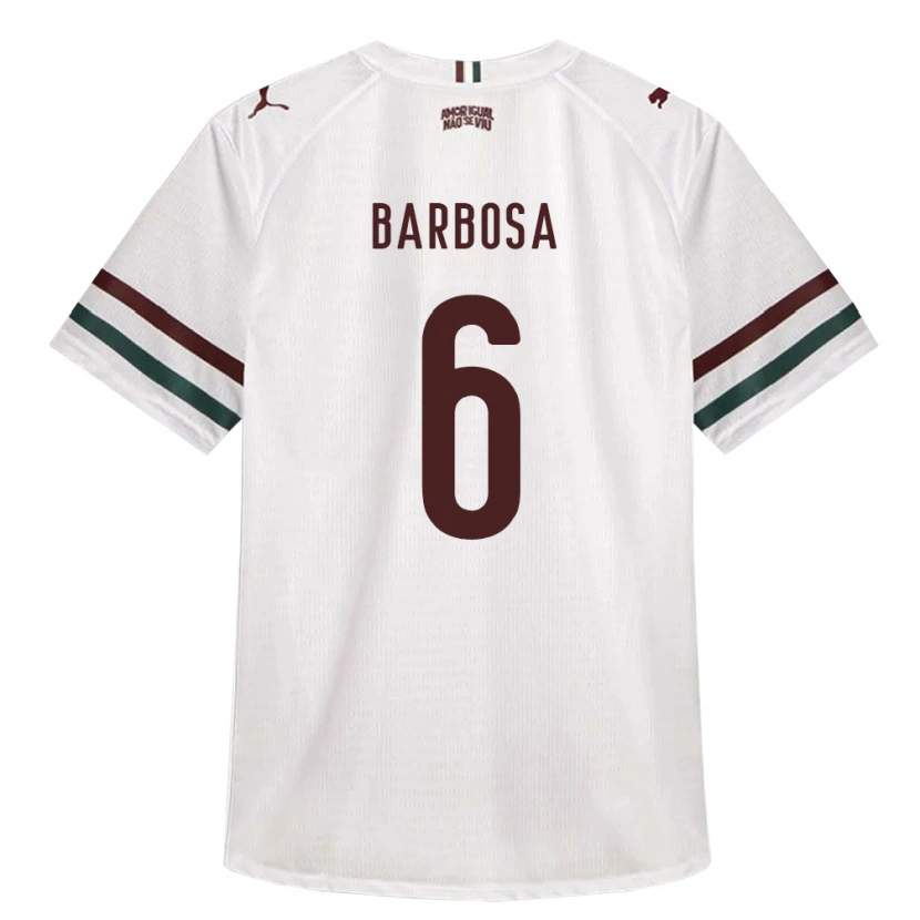 Danxen Dames Diogo Barbosa #6 Wit Groen Bordeaux Rood Uitshirt Uittenue 2026/27 T-Shirt België