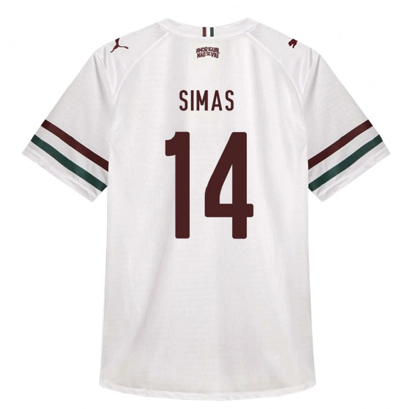 Danxen Dames Léo Simas #14 Wit Groen Bordeaux Rood Uitshirt Uittenue 2026/27 T-Shirt België