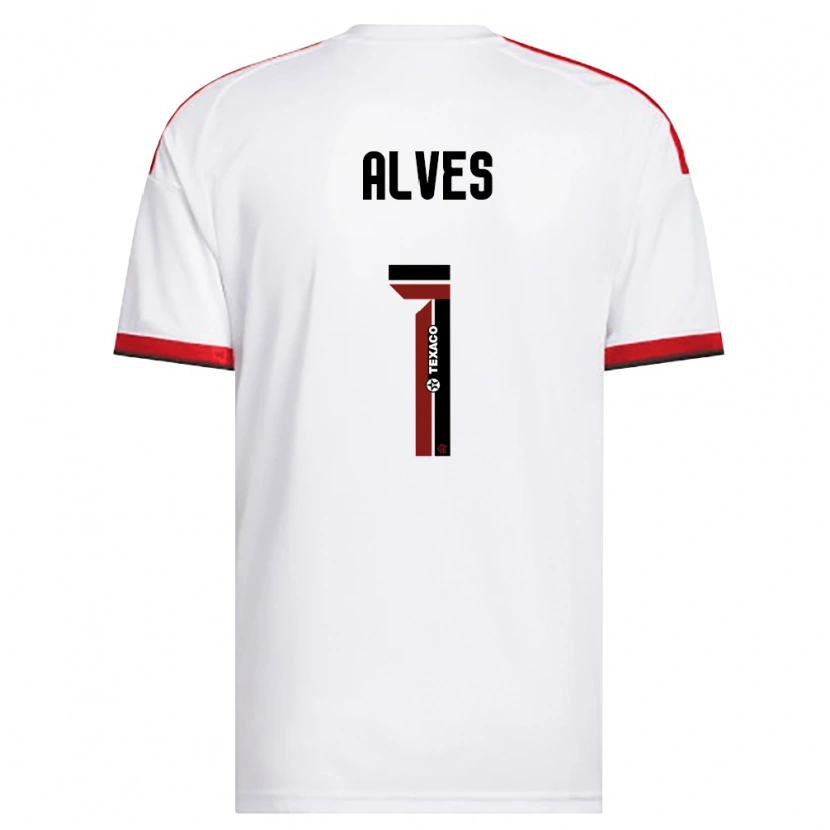Danxen Dames Diego Alves #1 Wit Rood Zwart Uitshirt Uittenue 2026/27 T-Shirt België