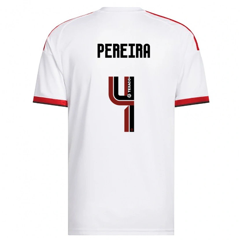 Danxen Dames Léo Pereira #4 Wit Rood Zwart Uitshirt Uittenue 2026/27 T-Shirt België