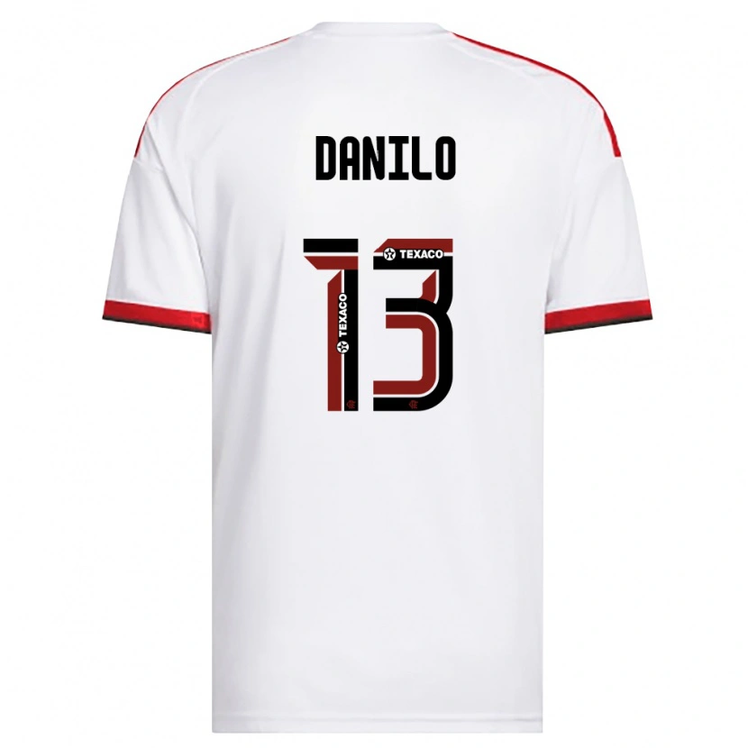 Danxen Dames Danilo Luiz Da Silva #13 Wit Rood Zwart Uitshirt Uittenue 2026/27 T-Shirt België