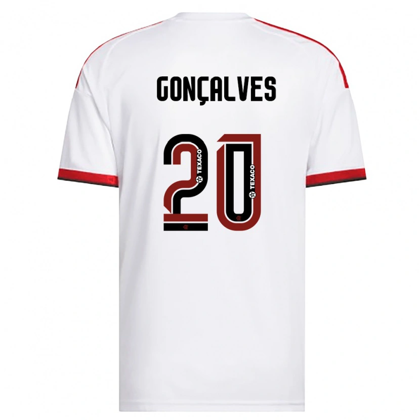 Danxen Dames Matheus Gonçalves #20 Wit Rood Zwart Uitshirt Uittenue 2026/27 T-Shirt België