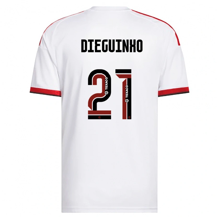 Danxen Dames Diego Guimarães Das Neves #21 Wit Rood Zwart Uitshirt Uittenue 2026/27 T-Shirt België