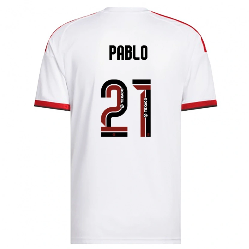 Danxen Dames Pablo #21 Wit Rood Zwart Uitshirt Uittenue 2026/27 T-Shirt België