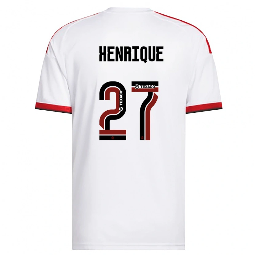 Danxen Dames Bruno Henrique #27 Wit Rood Zwart Uitshirt Uittenue 2026/27 T-Shirt België