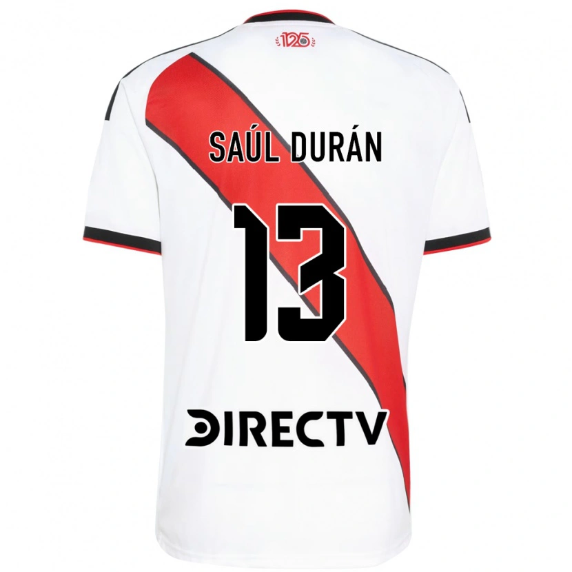 Danxen Kinderen Saúl Durán #13 Rood Wit Zwart Thuisshirt Thuistenue 2026/27 T-Shirt België