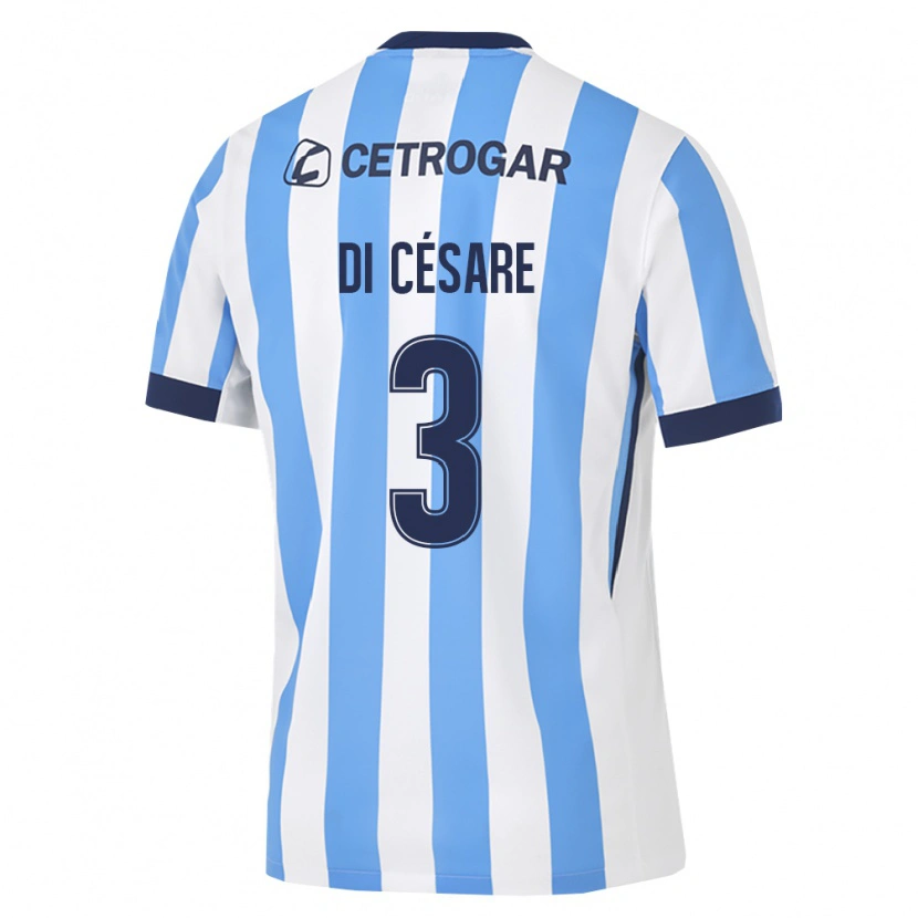 Danxen Kinderen Marco Di Césare #3 Lichtblauw Wit Zwart Thuisshirt Thuistenue 2026/27 T-Shirt België