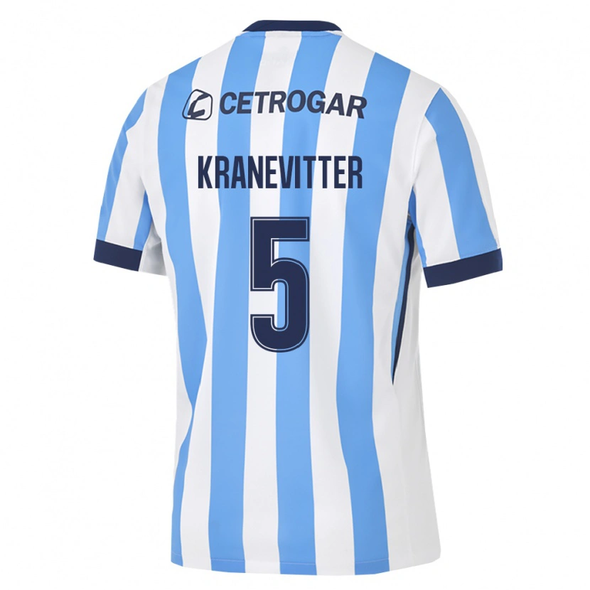 Danxen Kinderen Matías Kranevitter #5 Lichtblauw Wit Zwart Thuisshirt Thuistenue 2026/27 T-Shirt België