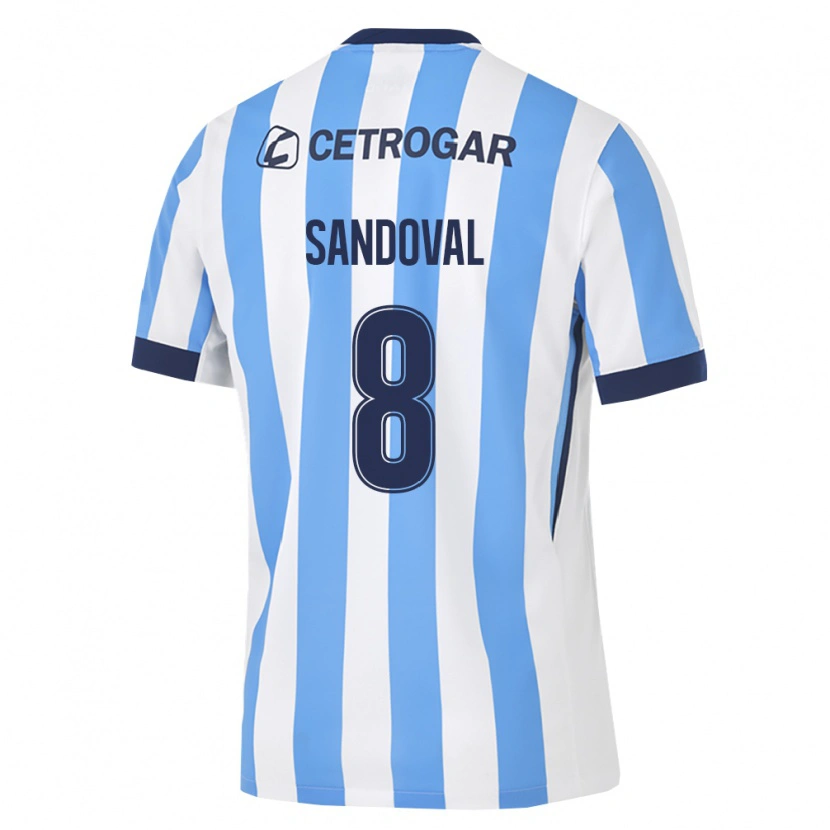 Danxen Kinderen Micaela Sandoval #8 Lichtblauw Wit Zwart Thuisshirt Thuistenue 2026/27 T-Shirt België
