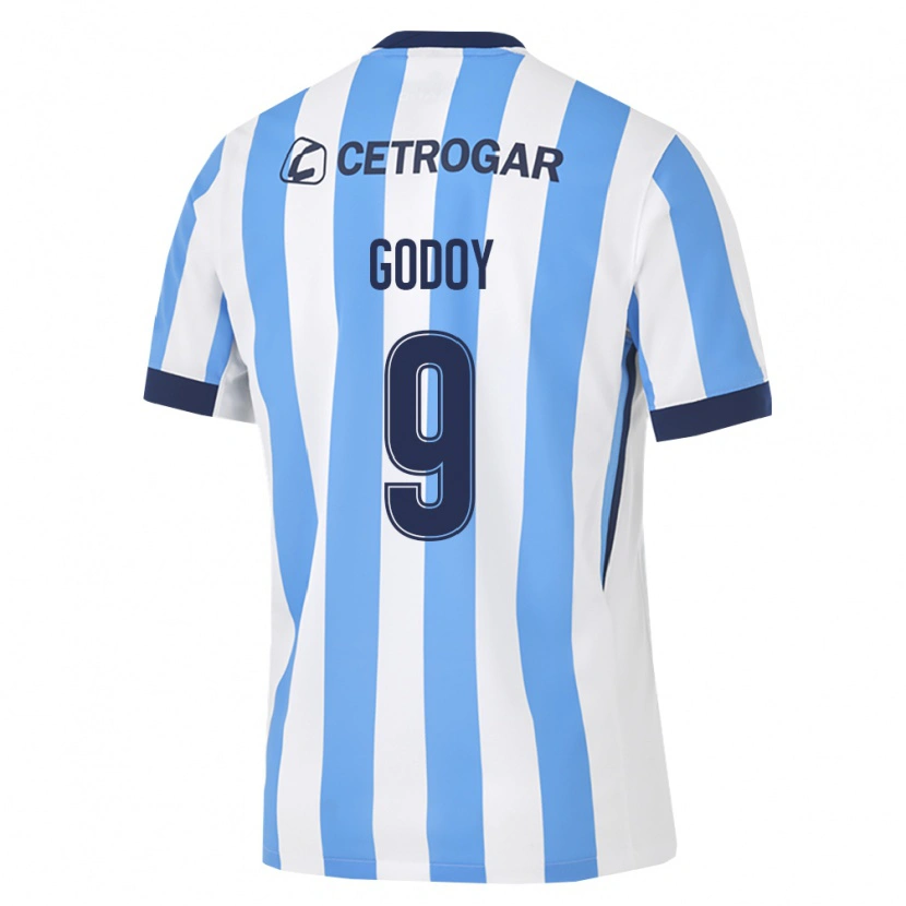 Danxen Kinderen Santiago Godoy #9 Lichtblauw Wit Zwart Thuisshirt Thuistenue 2026/27 T-Shirt België