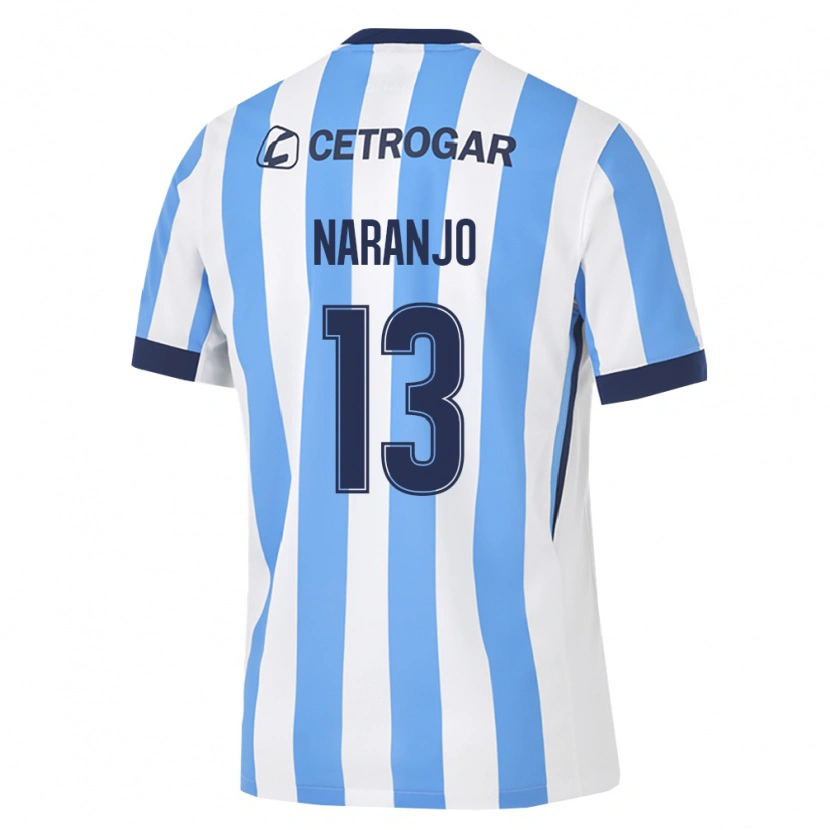 Danxen Kinderen Luciano Naranjo #13 Lichtblauw Wit Zwart Thuisshirt Thuistenue 2026/27 T-Shirt België
