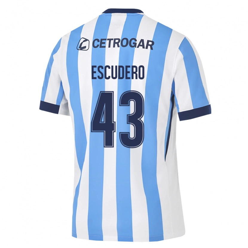 Danxen Kinderen Gonzalo Escudero #43 Lichtblauw Wit Zwart Thuisshirt Thuistenue 2026/27 T-Shirt België