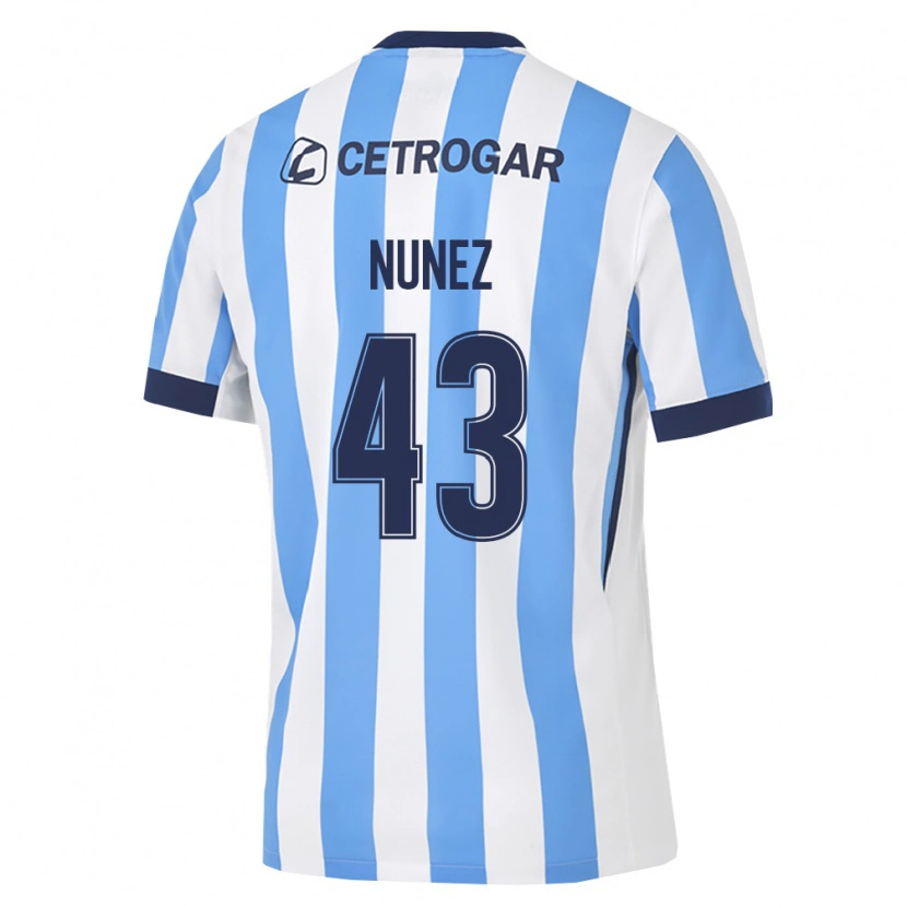 Danxen Kinderen Lucas Nunez #43 Lichtblauw Wit Zwart Thuisshirt Thuistenue 2026/27 T-Shirt België
