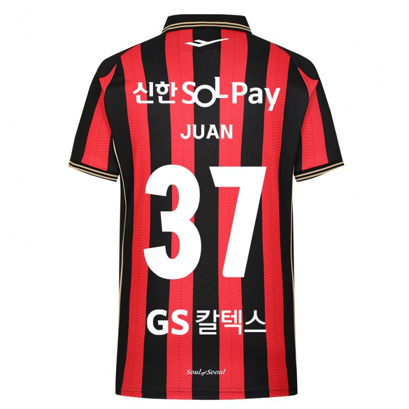 Danxen Kinderen Juan Antonio Ros #37 Rood Wit Zwart Thuisshirt Thuistenue 2026/27 T-Shirt België
