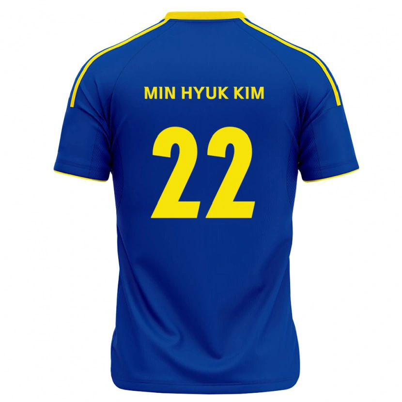 Danxen Kinderen Min-Hyuk Kim #22 Koninklijk Blauw Geel Thuisshirt Thuistenue 2026/27 T-Shirt België