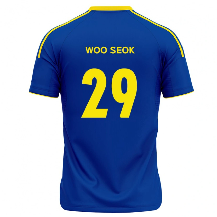 Danxen Kinderen Woo-Seok Jung #29 Koninklijk Blauw Geel Thuisshirt Thuistenue 2026/27 T-Shirt België