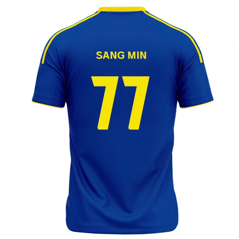 Danxen Kinderen Sang-Min Sim #77 Koninklijk Blauw Geel Thuisshirt Thuistenue 2026/27 T-Shirt België