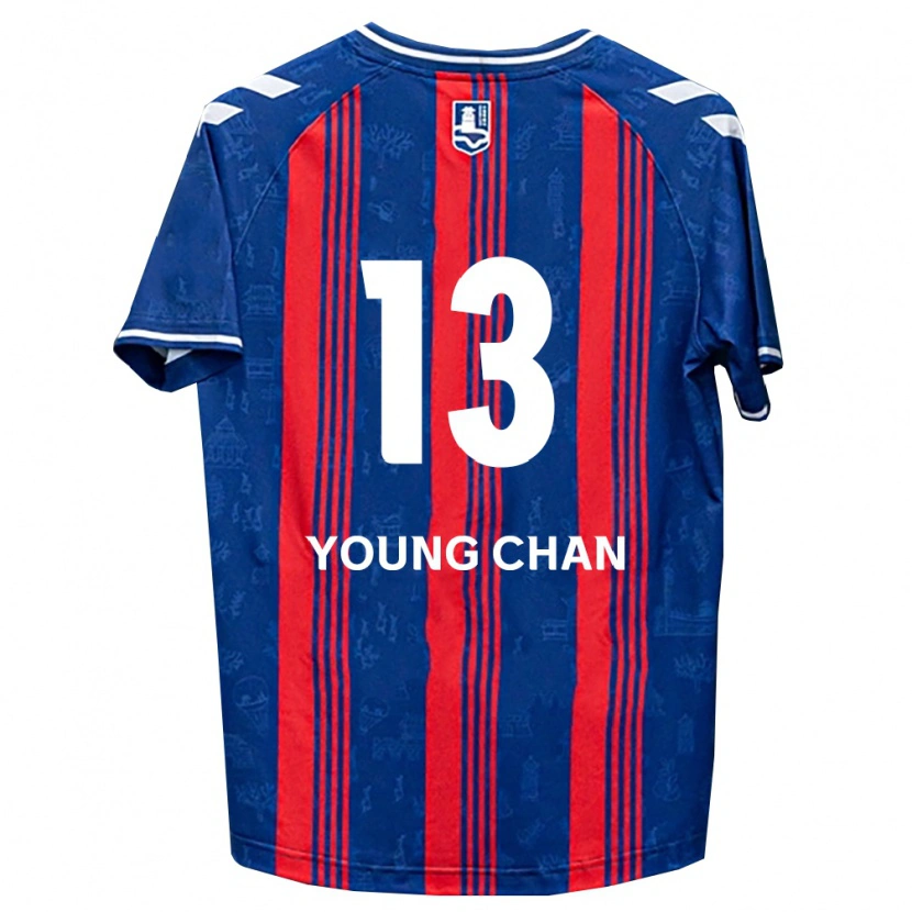 Danxen Kinderen Young-Chan Ham #13 Blauw Rood Wit Thuisshirt Thuistenue 2026/27 T-Shirt België
