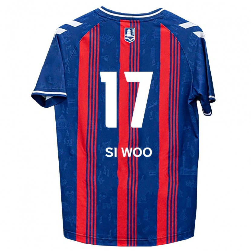 Danxen Kinderen Si-Woo Eom #17 Blauw Rood Wit Thuisshirt Thuistenue 2026/27 T-Shirt België