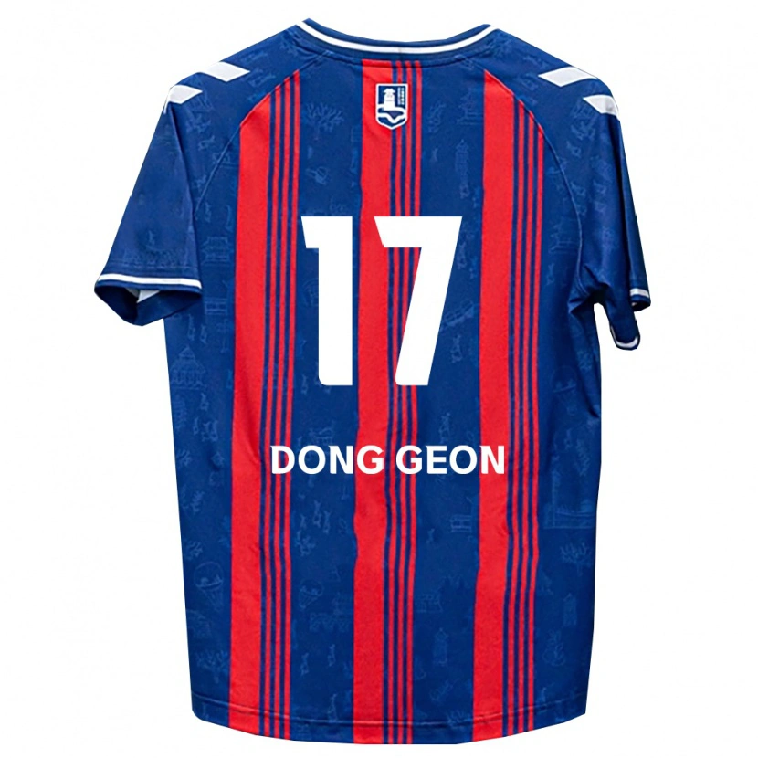 Danxen Kinderen Dong-Geon No #17 Blauw Rood Wit Thuisshirt Thuistenue 2026/27 T-Shirt België