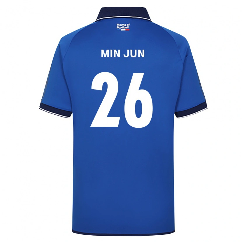 Danxen Kinderen Min-Jun Kim #26 Koninklijk Blauw Wit Rood Thuisshirt Thuistenue 2026/27 T-Shirt België