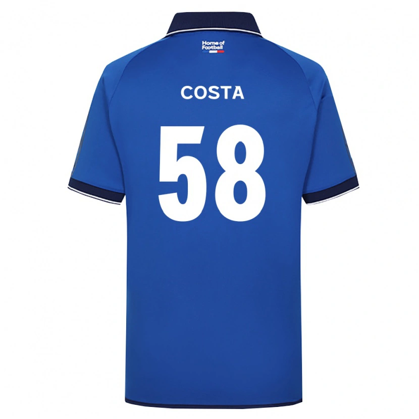 Danxen Kinderen Bruno Costa #58 Koninklijk Blauw Wit Rood Thuisshirt Thuistenue 2026/27 T-Shirt België