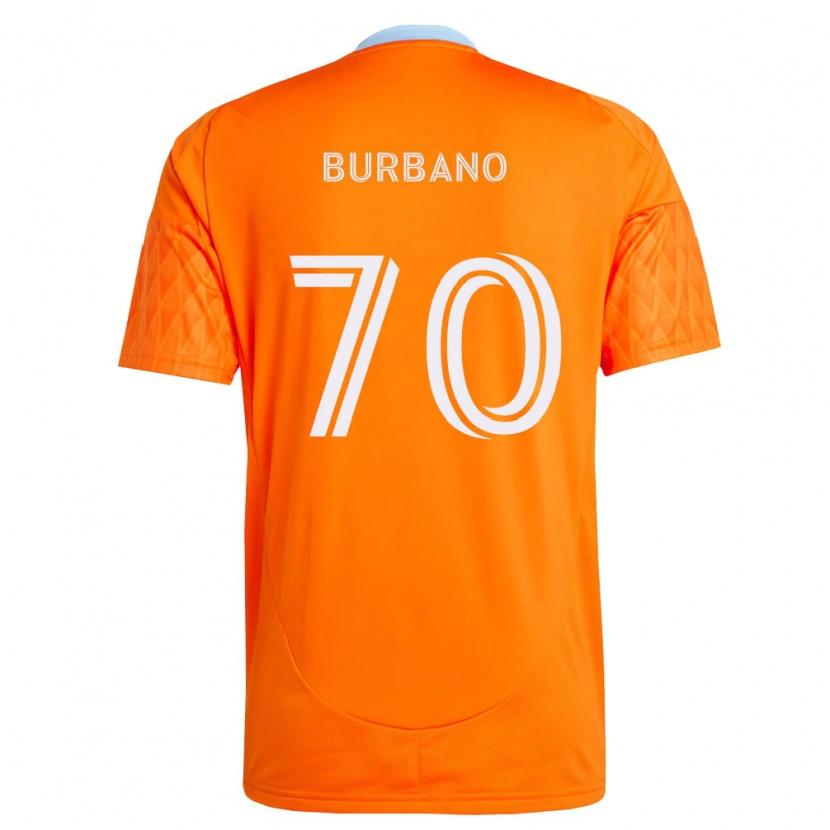 Danxen Kinderen Jordy Burbano #70 Oranje Wit Thuisshirt Thuistenue 2026/27 T-Shirt België