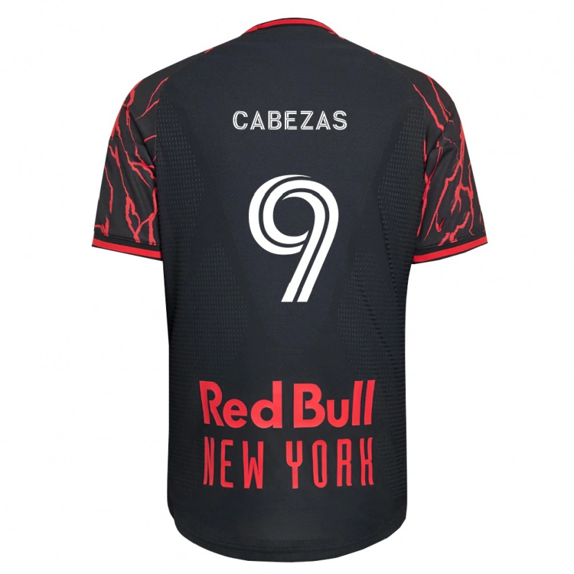 Danxen Kinderen Jorge Cabezas #9 Rood Zwart Wit Thuisshirt Thuistenue 2026/27 T-Shirt België