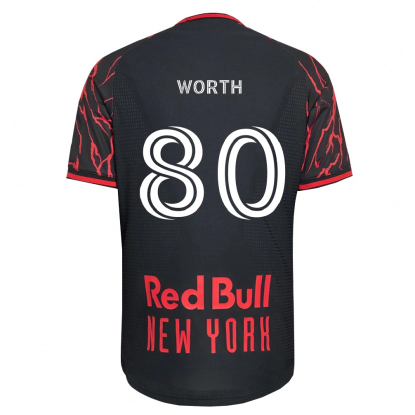 Danxen Kinderen Nate Worth #80 Rood Zwart Wit Thuisshirt Thuistenue 2026/27 T-Shirt België