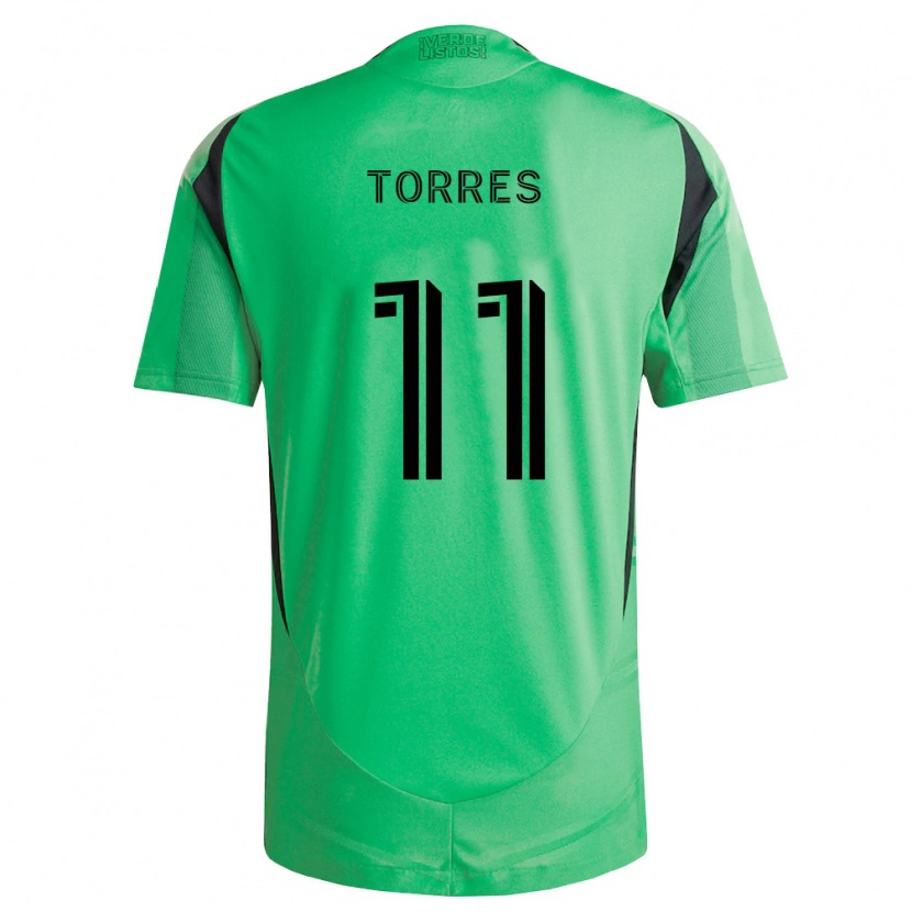 Danxen Kinderen Facundo Torres #11 Smaragdgroen Zwart Thuisshirt Thuistenue 2026/27 T-Shirt België