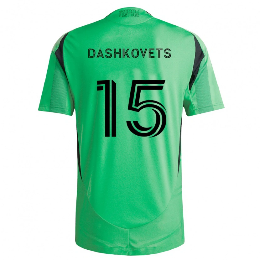 Danxen Kinderen Artem Dashkovets #15 Smaragdgroen Zwart Thuisshirt Thuistenue 2026/27 T-Shirt België