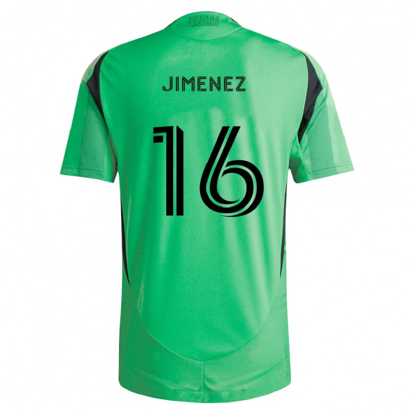 Danxen Kinderen Héctor Jiménez #16 Smaragdgroen Zwart Thuisshirt Thuistenue 2026/27 T-Shirt België