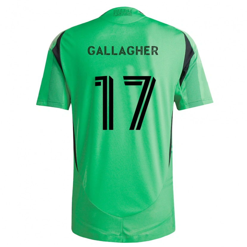 Danxen Kinderen Jon Gallagher #17 Smaragdgroen Zwart Thuisshirt Thuistenue 2026/27 T-Shirt België