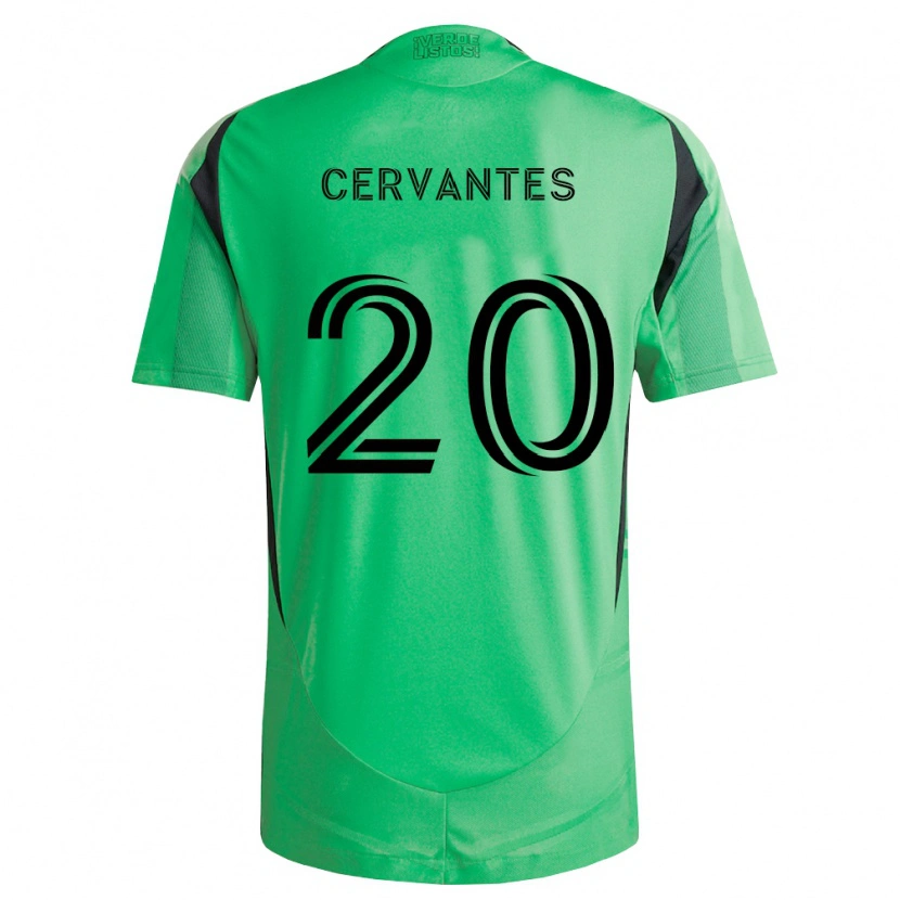 Danxen Kinderen Aaron Cervantes #20 Smaragdgroen Zwart Thuisshirt Thuistenue 2026/27 T-Shirt België