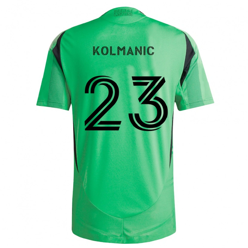 Danxen Kinderen Žan Kolmanič #23 Smaragdgroen Zwart Thuisshirt Thuistenue 2026/27 T-Shirt België