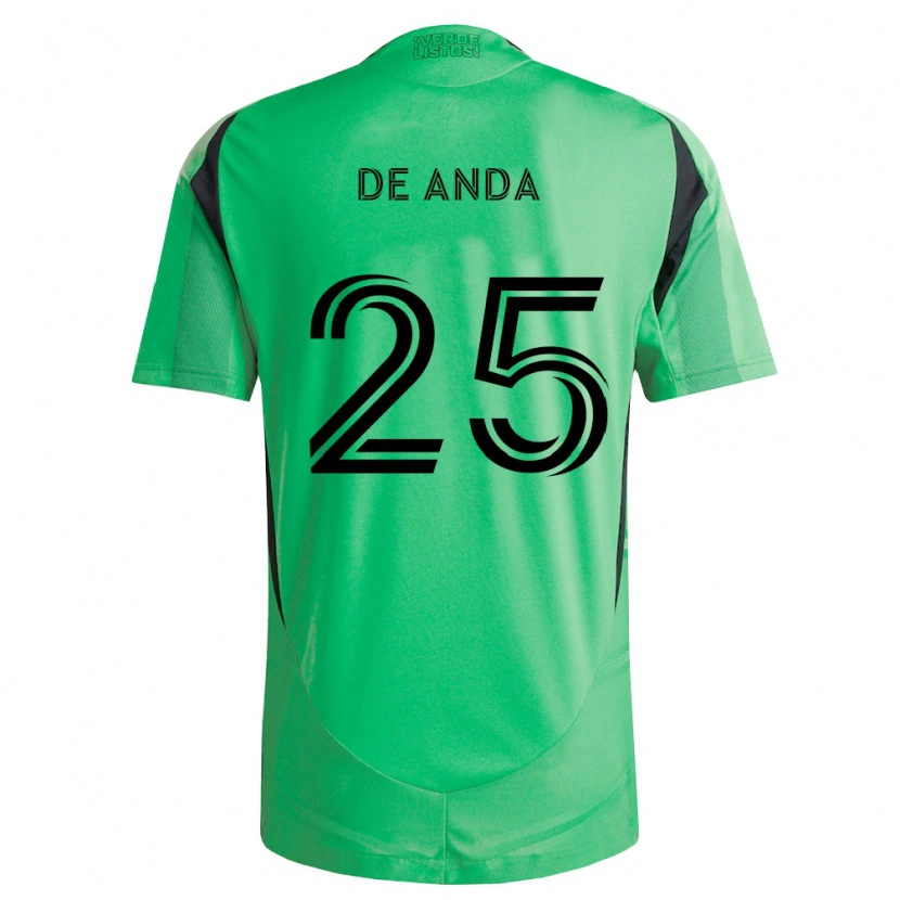 Danxen Kinderen Anthony De Anda #25 Smaragdgroen Zwart Thuisshirt Thuistenue 2026/27 T-Shirt België