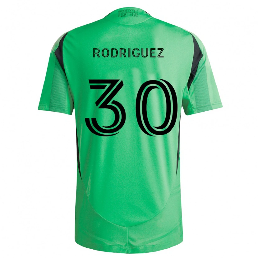 Danxen Kinderen Memo Rodríguez #30 Smaragdgroen Zwart Thuisshirt Thuistenue 2026/27 T-Shirt België