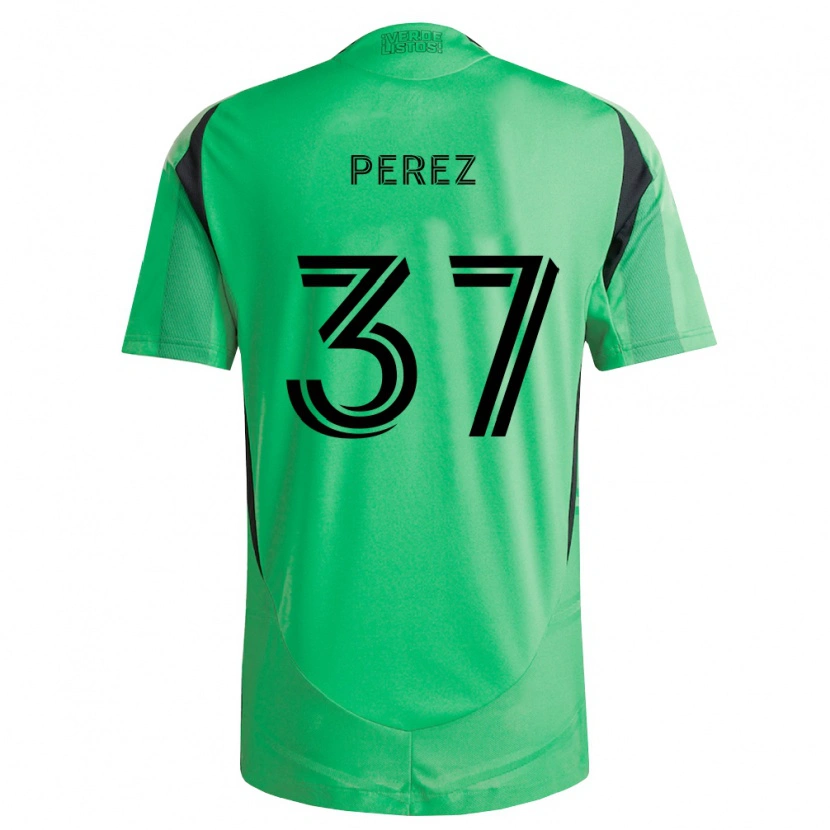 Danxen Kinderen Damion Perez #37 Smaragdgroen Zwart Thuisshirt Thuistenue 2026/27 T-Shirt België