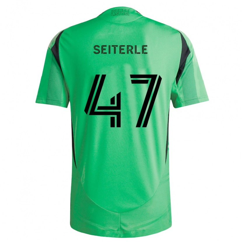 Danxen Kinderen Sebastian Seiterle #47 Smaragdgroen Zwart Thuisshirt Thuistenue 2026/27 T-Shirt België