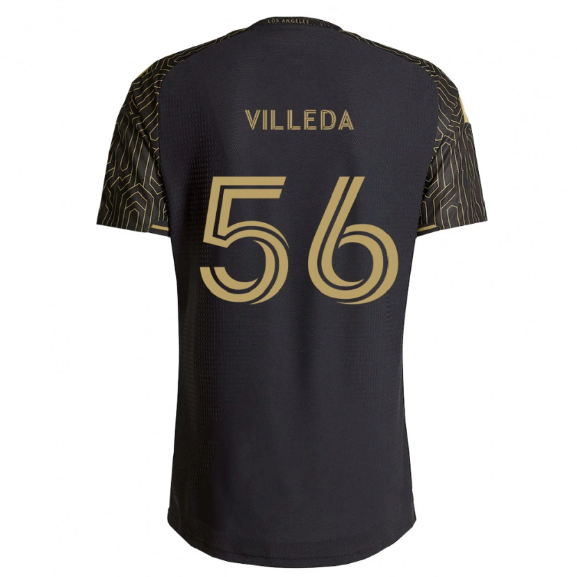 Danxen Kinderen Eddie Villeda #56 Bruin Zwart Thuisshirt Thuistenue 2026/27 T-Shirt België