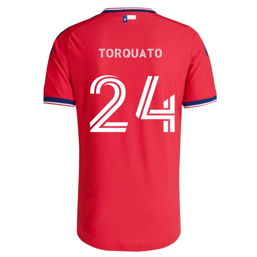 Danxen Kinderen Joshua Torquato #24 Rood Blauw Wit Thuisshirt Thuistenue 2026/27 T-Shirt België