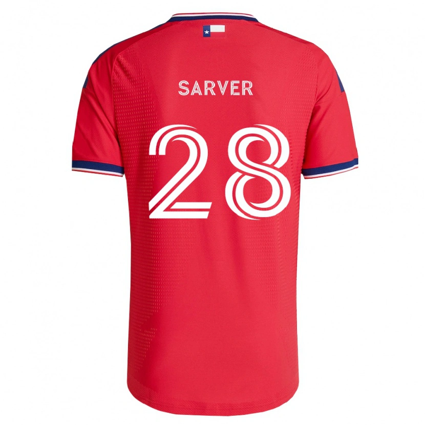 Danxen Kinderen Sam Sarver #28 Rood Blauw Wit Thuisshirt Thuistenue 2026/27 T-Shirt België