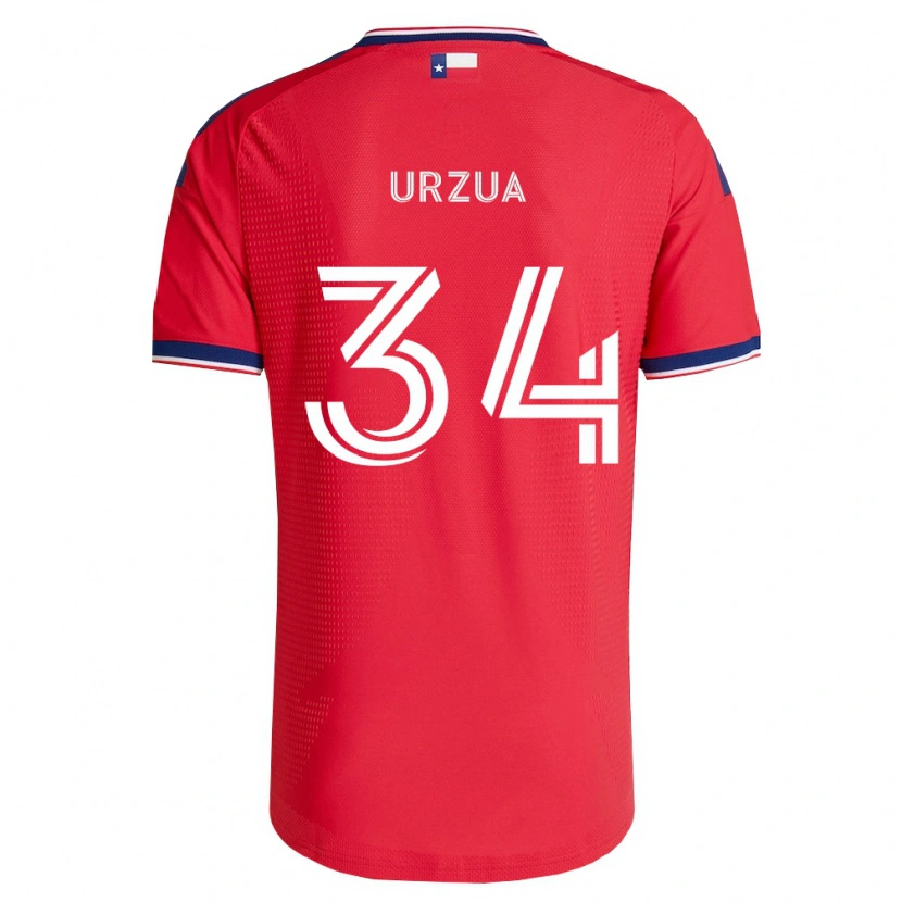 Danxen Kinderen Alejandro Urzua #34 Rood Blauw Wit Thuisshirt Thuistenue 2026/27 T-Shirt België