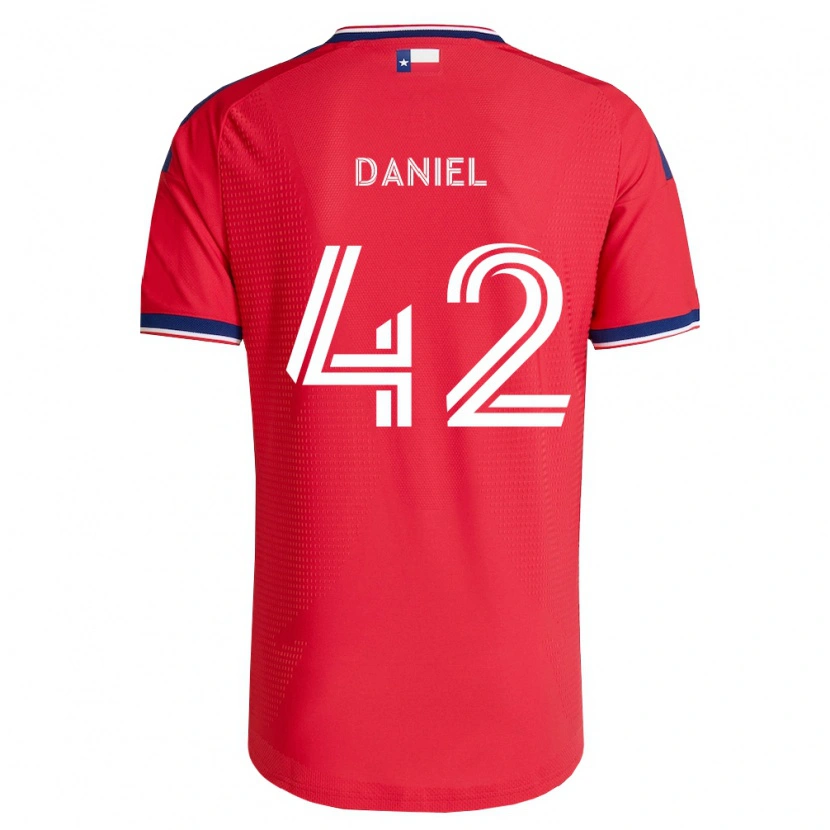 Danxen Kinderen Daniel De Sousa Britto #42 Rood Blauw Wit Thuisshirt Thuistenue 2026/27 T-Shirt België