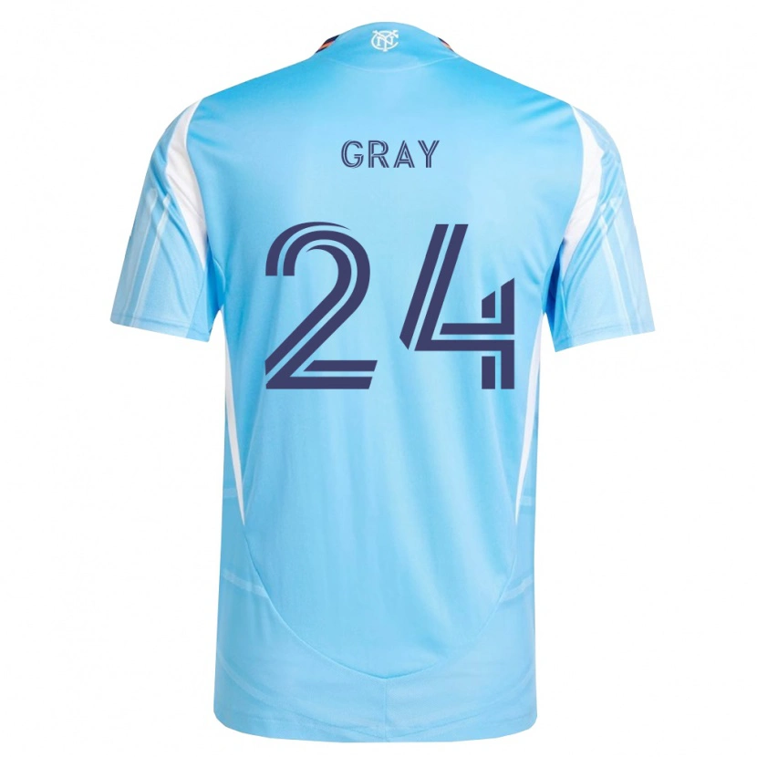 Danxen Kinderen Tayvon Gray #24 Hemelsblauw Wit Thuisshirt Thuistenue 2026/27 T-Shirt België