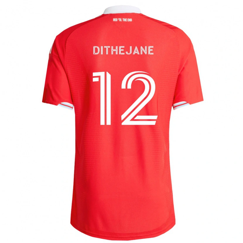 Danxen Kinderen Puso Dithejane #12 Rood Diep Blauw Wit Thuisshirt Thuistenue 2026/27 T-Shirt België