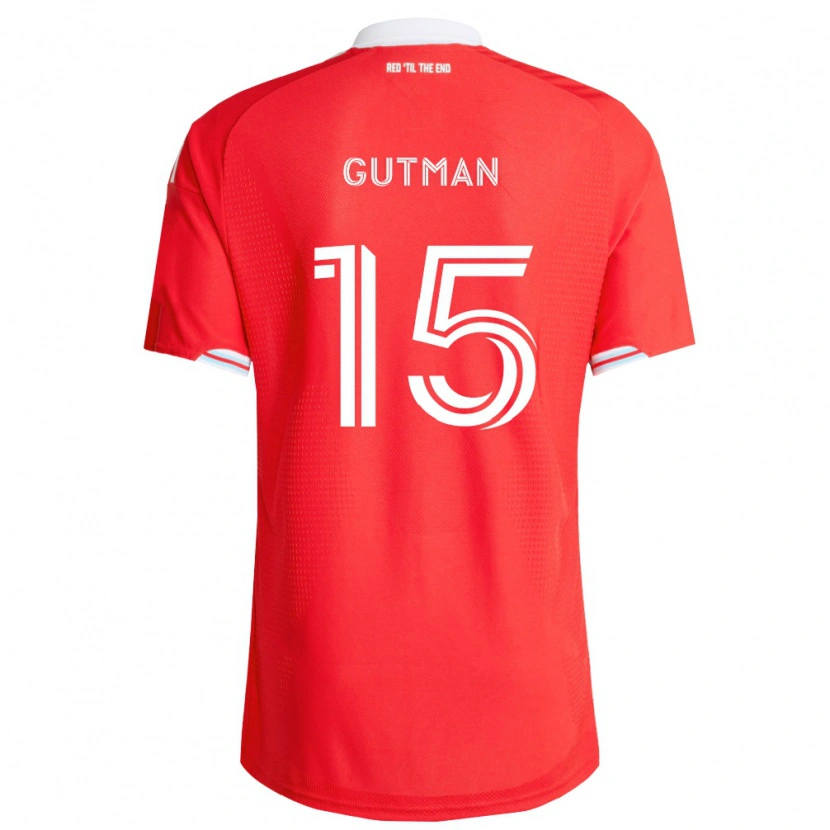 Danxen Kinderen Andrew Gutman #15 Rood Diep Blauw Wit Thuisshirt Thuistenue 2026/27 T-Shirt België
